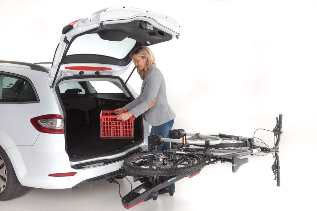 Westfalia BC 60 Fahrradträger, Anhängerkupplung, 3 Fahrräder, E-Bike geeignet, faltbar