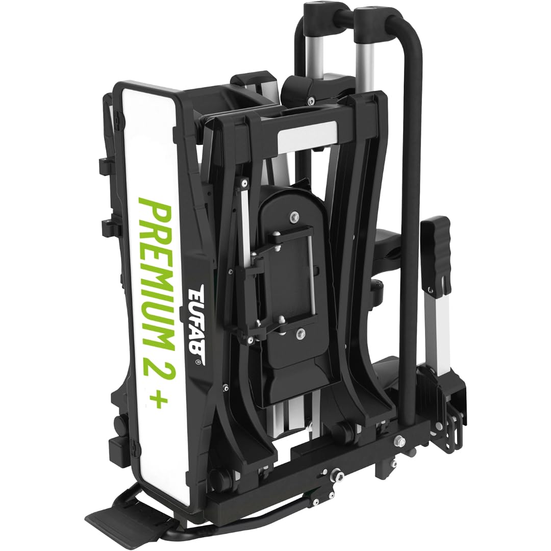 EUFAB PREMIUM 2 Plus 11523 Fahrradträger, Anhängerkupplung, 2 Fahrräder, E-Bike geeignet, Diebstahlschutz