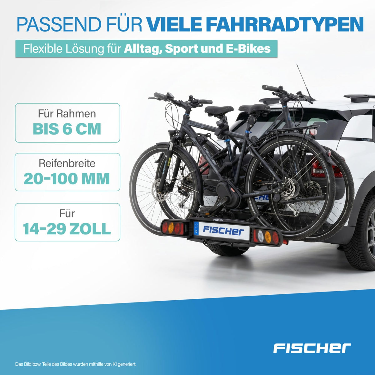FISCHER ProlineEvo 2 Fahrradträger, Anhängerkupplung, 2 Fahrräder