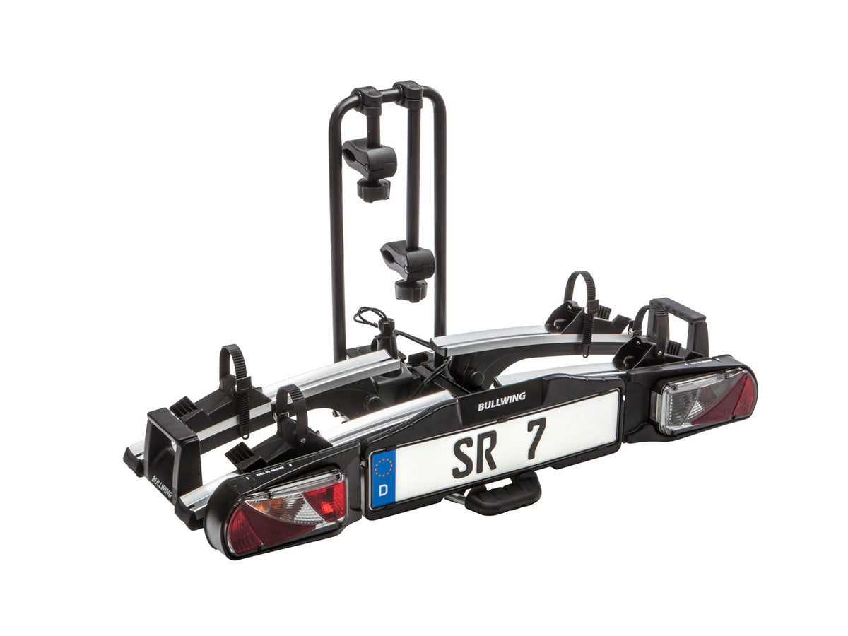 Bullwing SR7 Fahrradträger, Anhängerkupplung, E-Bike geeignet, Schnellverschluss, faltbar, vormontiert