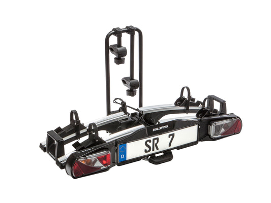 Bullwing SR7 Fahrradträger, Anhängerkupplung, E-Bike geeignet, Schnellverschluss, faltbar, vormontiert