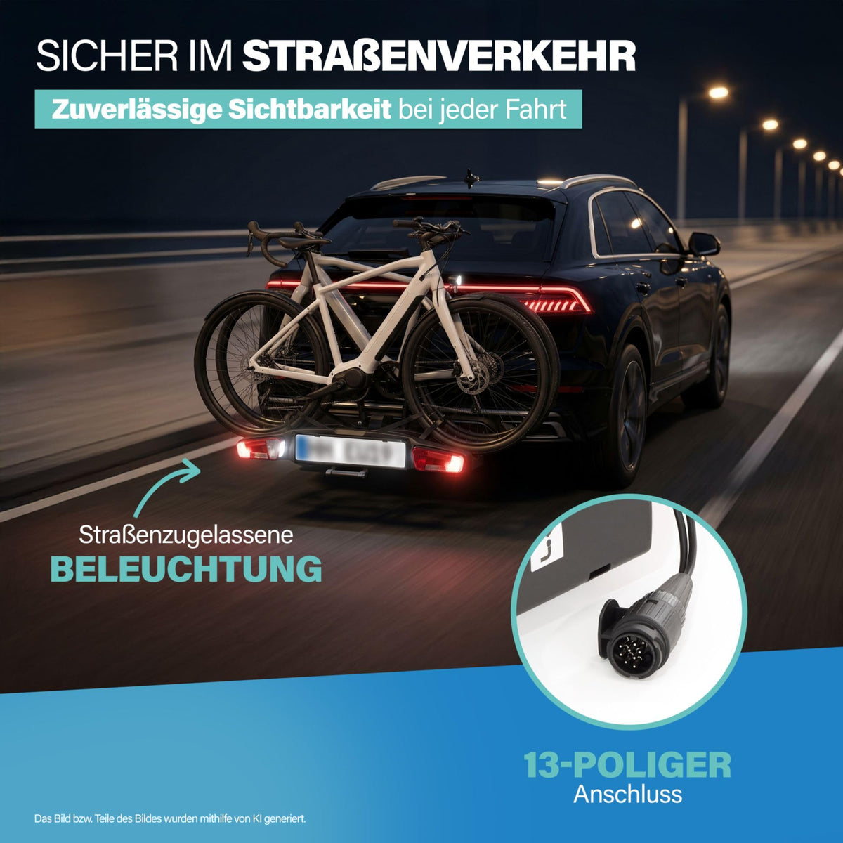 FISCHER RoadLine Black Fahrradträger, 2 Fahrräder/E-Bikes, bis 60 kg, abschließbar, schwarz