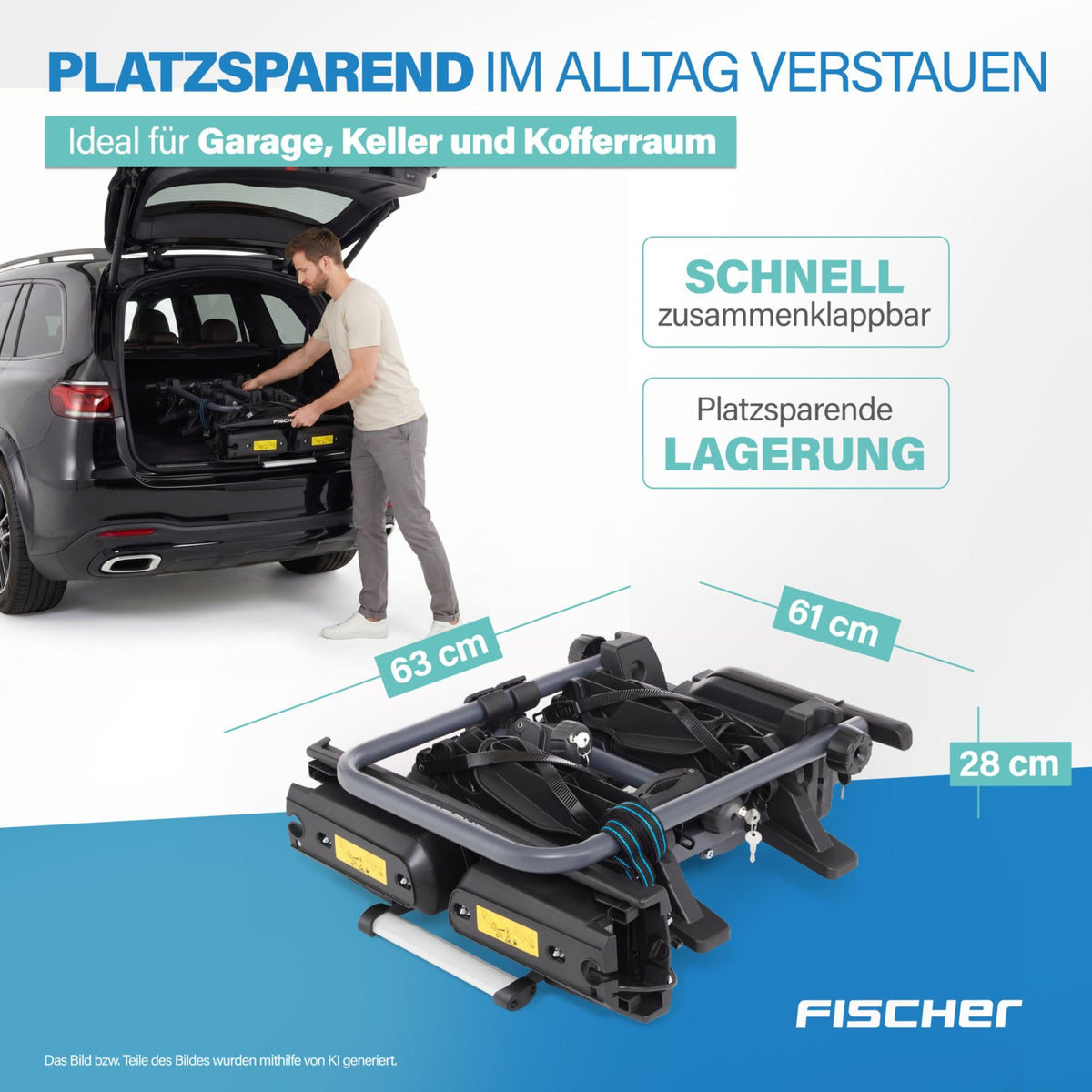 FISCHER ProlineEvo 2 Fahrradträger, Anhängerkupplung, 2 Fahrräder