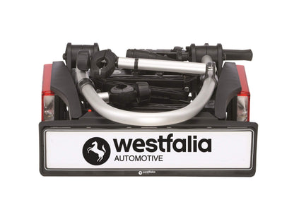 Westfalia BC 60 Fahrradträger, Anhängerkupplung, 3 Fahrräder, E-Bike geeignet, faltbar