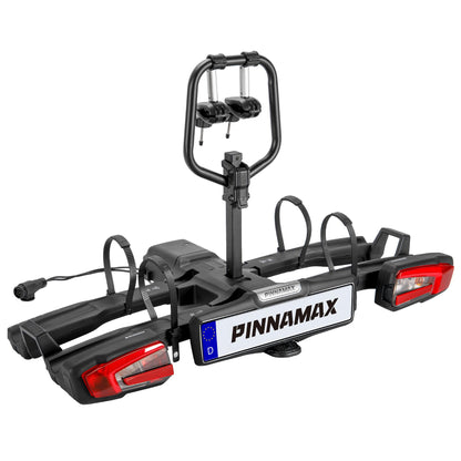 PINNAMAX TB-603-2 E-Bike Fahrradträger, 2 Fahrräder, bis 60 kg, faltbar, kippbar, Diebstahlschutz