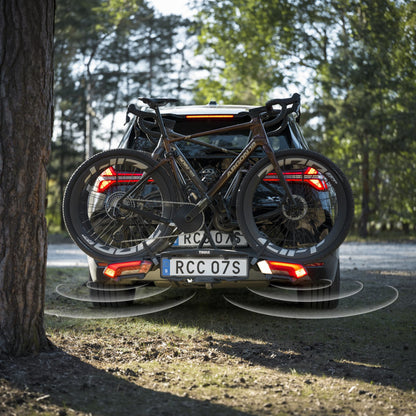 Thule Epos ParkSecure Fahrradträger, Anhängerkupplung, 3 Fahrräder, klappbar, Parksensoren, schwarz
