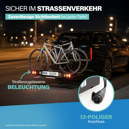 FISCHER ProlineEvo 3 Fahrradträger, Anhängerkupplung, 3 Fahrräder, E-Bike geeignet